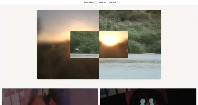 Alex Sabalete video portfolio homepage